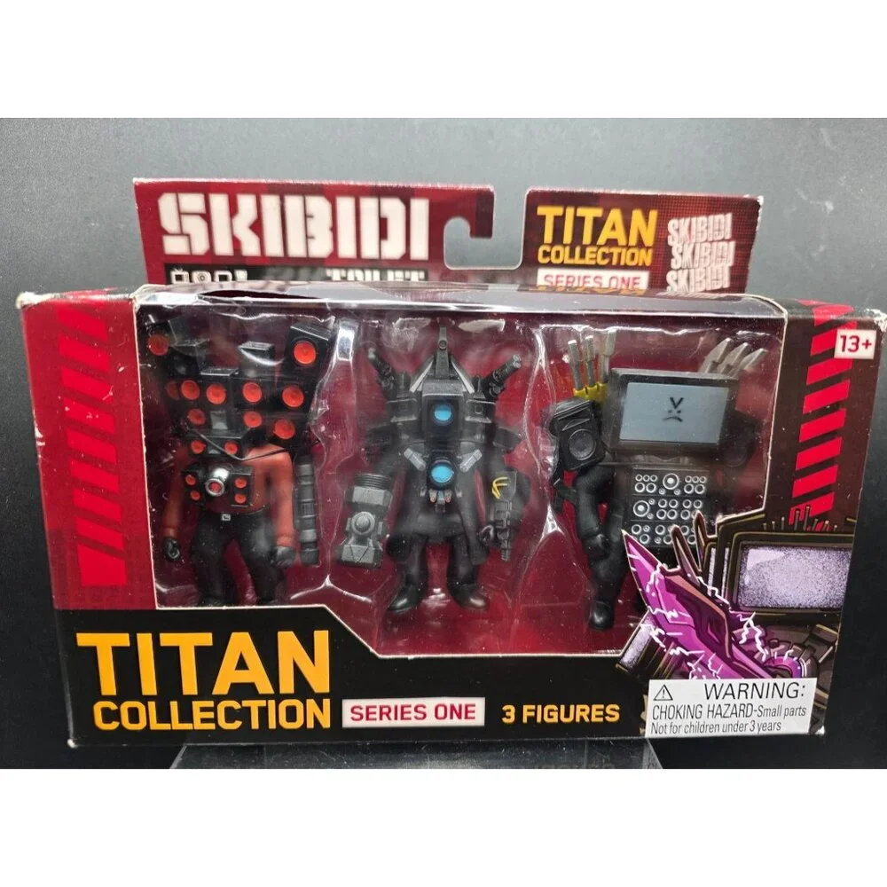 Skibidi Toilet Titan Collection Series One Figures 3 Pack Toy Set 13+ Years